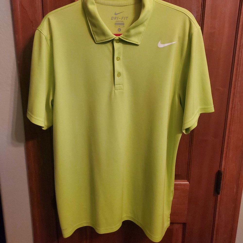 L men's Nike dry fit golf polo shirt